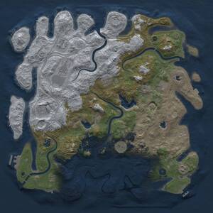 Thumbnail Rust Map: Procedural Map, Size: 4500, Seed: 1745485354, 16 Monuments