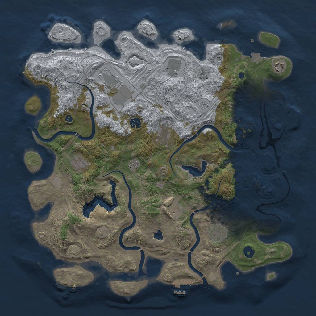 Rust Map: Procedural Map, Size: 4250, Seed: 181449005, 15 Monuments