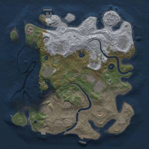 Thumbnail Rust Map: Procedural Map, Size: 3500, Seed: 818478096, 16 Monuments