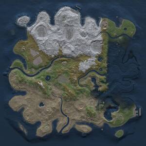 Thumbnail Rust Map: Procedural Map, Size: 4000, Seed: 2300, 15 Monuments