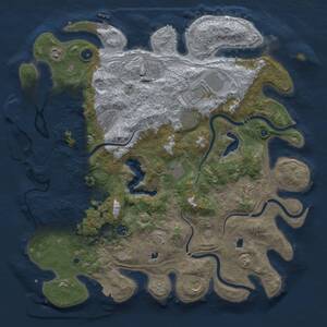 Thumbnail Rust Map: Procedural Map, Size: 4500, Seed: 466810922, 16 Monuments