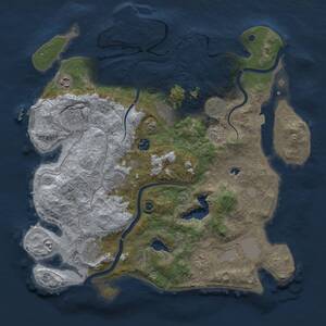 Thumbnail Rust Map: Procedural Map, Size: 4000, Seed: 2048099843, 16 Monuments