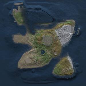 Thumbnail Rust Map: Procedural Map, Size: 2000, Seed: 1032712302, 4 Monuments