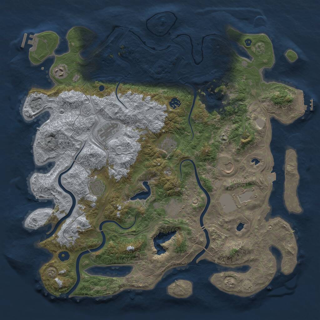 Rust Map: Procedural Map, Size: 4500, Seed: 275888889, 15 Monuments