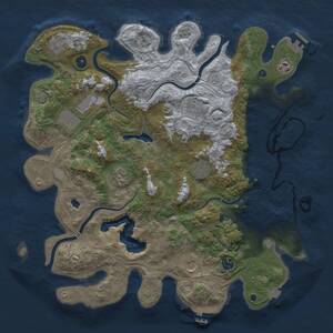 Thumbnail Rust Map: Procedural Map, Size: 4250, Seed: 279625273, 15 Monuments