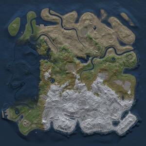 Thumbnail Rust Map: Procedural Map, Size: 4250, Seed: 527861023, 17 Monuments