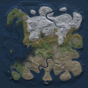 Thumbnail Rust Map: Procedural Map, Size: 3500, Seed: 769467267, 15 Monuments