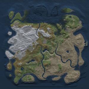 Thumbnail Rust Map: Procedural Map, Size: 4250, Seed: 1073236221, 17 Monuments