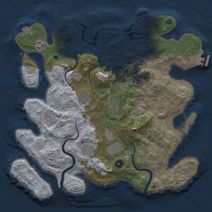 Thumbnail Rust Map: Procedural Map, Size: 3800, Seed: 928168828, 16 Monuments