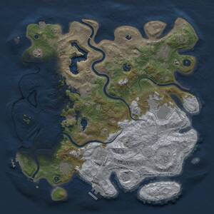 Thumbnail Rust Map: Procedural Map, Size: 4100, Seed: 725704276, 15 Monuments