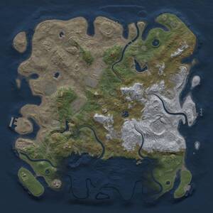 Thumbnail Rust Map: Procedural Map, Size: 4500, Seed: 1821273234, 17 Monuments
