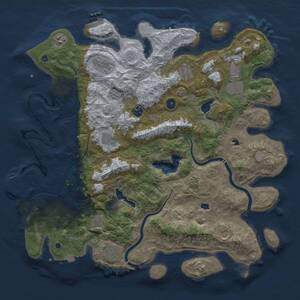 Thumbnail Rust Map: Procedural Map, Size: 4500, Seed: 1638220050, 17 Monuments