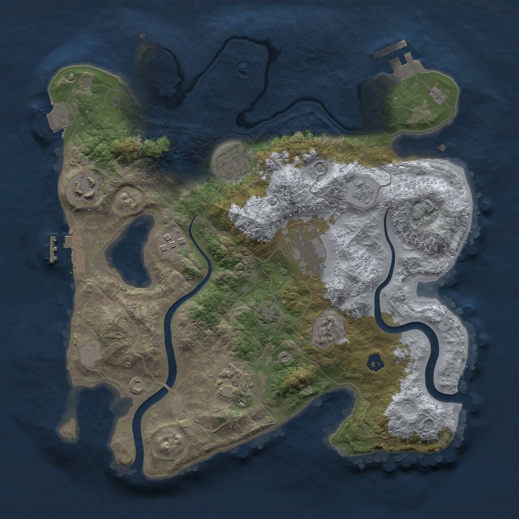 Rust Map: Procedural Map, Size: 3000, Seed: 1779367312, 11 Monuments