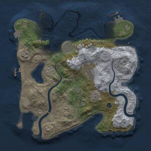 Thumbnail Rust Map: Procedural Map, Size: 3000, Seed: 1779367312, 11 Monuments