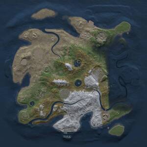 Thumbnail Rust Map: Procedural Map, Size: 3200, Seed: 1651234899, 12 Monuments