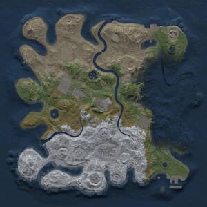 Thumbnail Rust Map: Procedural Map, Size: 3500, Seed: 822085225, 15 Monuments