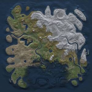 Thumbnail Rust Map: Procedural Map, Size: 4500, Seed: 1515698032, 16 Monuments