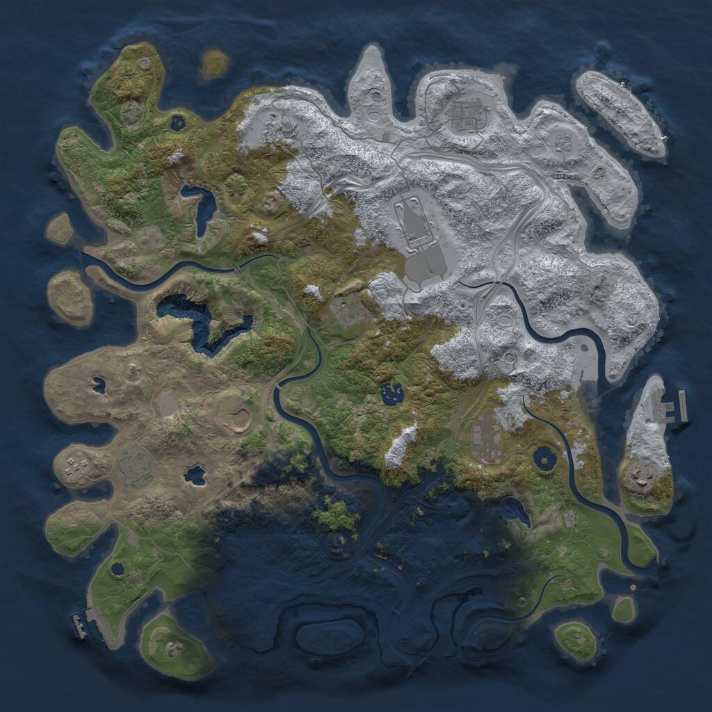 Rust Map: Procedural Map, Size: 4500, Seed: 1515698032, 16 Monuments