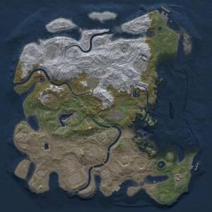 Thumbnail Rust Map: Procedural Map, Size: 4250, Seed: 305091315, 17 Monuments