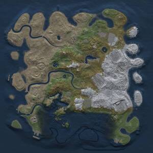 Thumbnail Rust Map: Procedural Map, Size: 4200, Seed: 124561, 16 Monuments