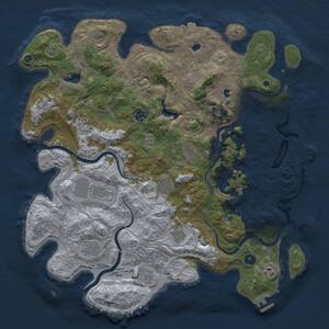 Thumbnail Rust Map: Procedural Map, Size: 4500, Seed: 1363533886, 17 Monuments