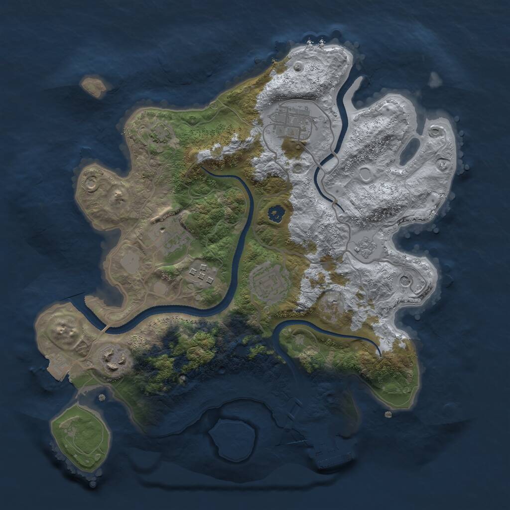 Rust Map: Procedural Map, Size: 3000, Seed: 451171633, 10 Monuments