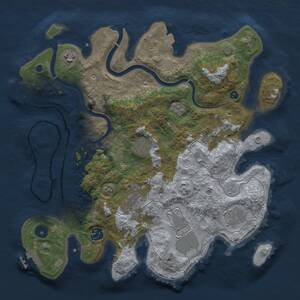 Thumbnail Rust Map: Procedural Map, Size: 3500, Seed: 861692449, 14 Monuments