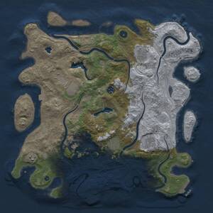 Thumbnail Rust Map: Procedural Map, Size: 4250, Seed: 1462684359, 14 Monuments