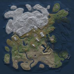 Thumbnail Rust Map: Procedural Map, Size: 4250, Seed: 182291, 14 Monuments