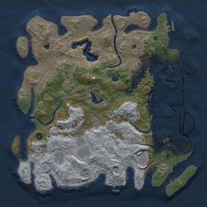 Thumbnail Rust Map: Procedural Map, Size: 4500, Seed: 713710329, 17 Monuments