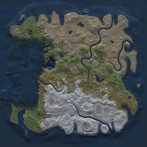 Thumbnail Rust Map: Procedural Map, Size: 4500, Seed: 1861052973, 17 Monuments