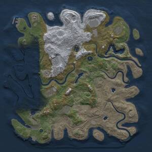 Thumbnail Rust Map: Procedural Map, Size: 4500, Seed: 569198825, 16 Monuments