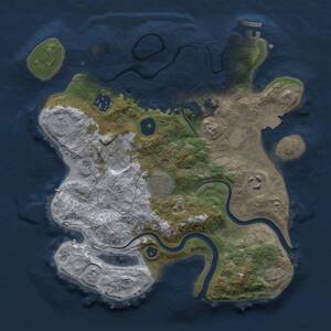 Thumbnail Rust Map: Procedural Map, Size: 3000, Seed: 89567, 9 Monuments