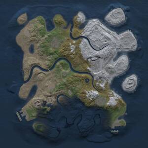 Thumbnail Rust Map: Procedural Map, Size: 3200, Seed: 1279527148, 12 Monuments
