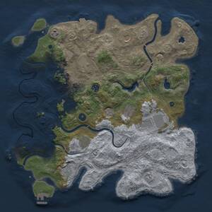 Thumbnail Rust Map: Procedural Map, Size: 4250, Seed: 1497356704, 17 Monuments