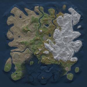 Thumbnail Rust Map: Procedural Map, Size: 4500, Seed: 824919595, 16 Monuments