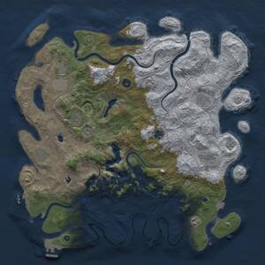 Thumbnail Rust Map: Procedural Map, Size: 4500, Seed: 1612114876, 15 Monuments