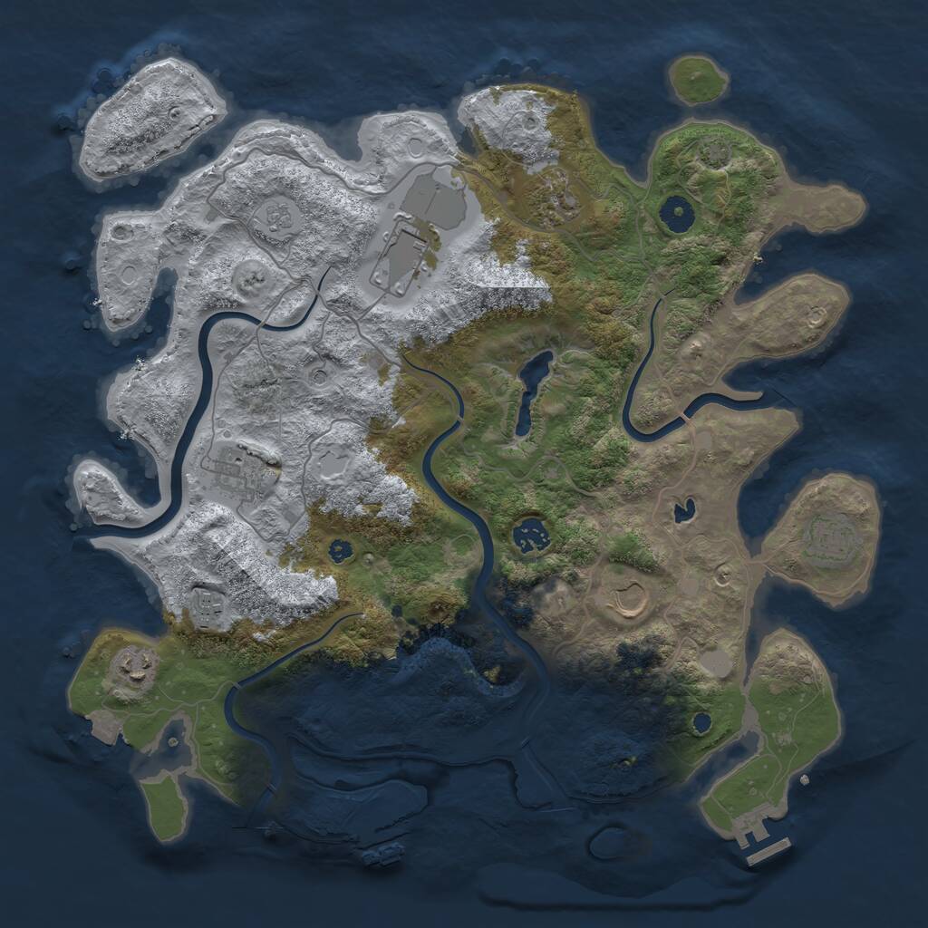 Rust Map: Procedural Map, Size: 4000, Seed: 260145173, 14 Monuments