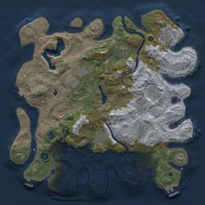 Thumbnail Rust Map: Procedural Map, Size: 4000, Seed: 1320814206, 16 Monuments