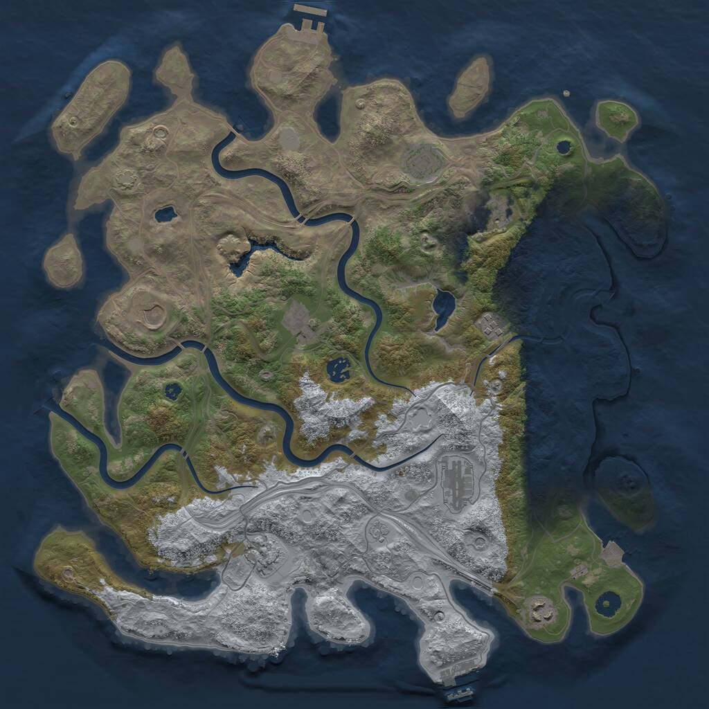 Rust Map: Procedural Map, Size: 4269, Seed: 2136842885, 15 Monuments