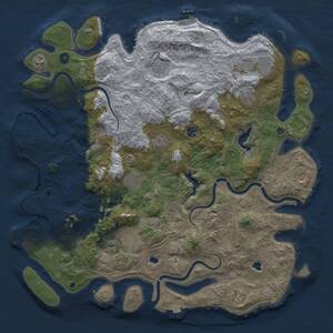 Thumbnail Rust Map: Procedural Map, Size: 4700, Seed: 1464403100, 17 Monuments
