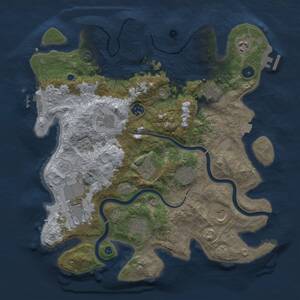 Thumbnail Rust Map: Procedural Map, Size: 3800, Seed: 248496355, 16 Monuments