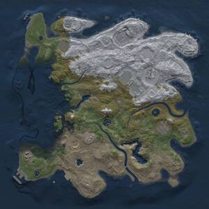 Thumbnail Rust Map: Procedural Map, Size: 4000, Seed: 1839410521, 15 Monuments