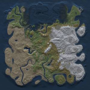 Thumbnail Rust Map: Procedural Map, Size: 4750, Seed: 996867041, 17 Monuments