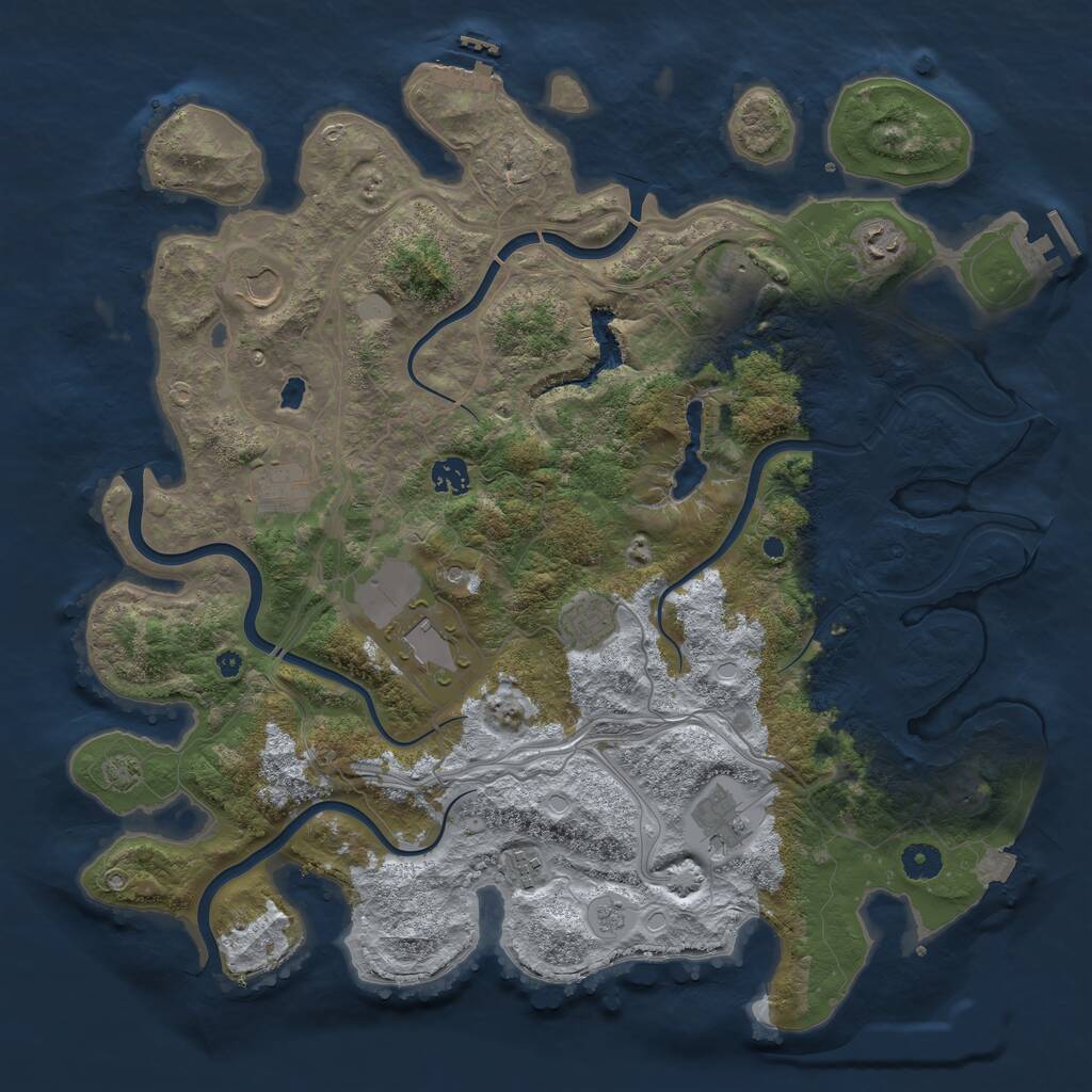Rust Map: Procedural Map, Size: 4250, Seed: 859768089, 15 Monuments