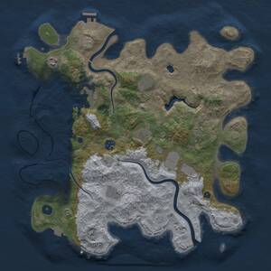 Thumbnail Rust Map: Procedural Map, Size: 4000, Seed: 1830367068, 15 Monuments
