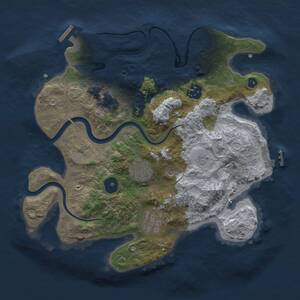 Thumbnail Rust Map: Procedural Map, Size: 3000, Seed: 916354279, 10 Monuments