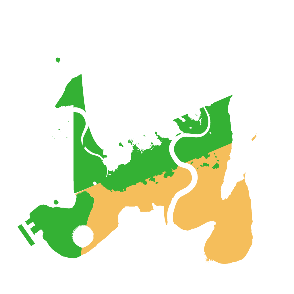 Biome Rust Map: Procedural Map, Size: 2500, Seed: 1201027825