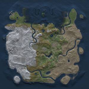 Thumbnail Rust Map: Procedural Map, Size: 4250, Seed: 533876472, 16 Monuments