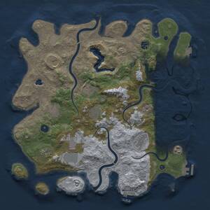 Thumbnail Rust Map: Procedural Map, Size: 4000, Seed: 433456345, 16 Monuments
